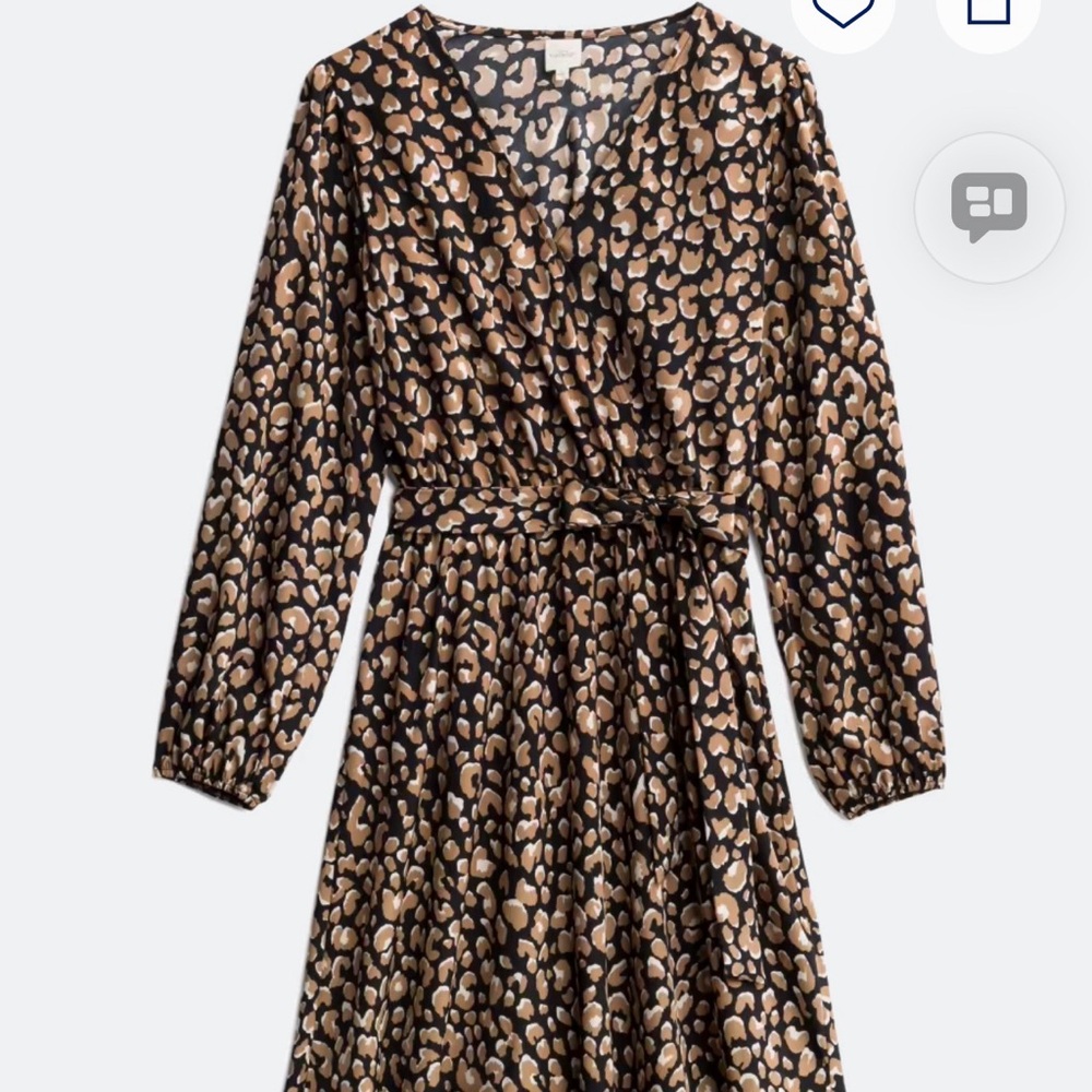 🐆 Kaileigh Lilith Faux Wrap Dress – Size M 🐆